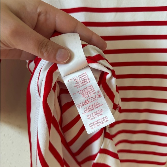 Saint James Garde Cotte III Nautical Performance Top 4 Red White Stripe Casual - Picture 9 of 10